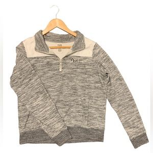 Victoria Secret PINK - Grey - Quarter zip sweater